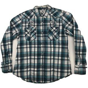 Pop Icon Buckle Pearl Snap Mens Shirt